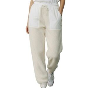 Cali 1850 Los Angeles  Ivory Faux Fur Soft Winter Furry Sweatpants Sz L
